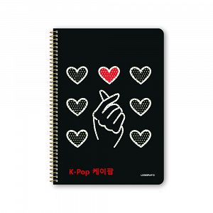 K-POP Wirelock Notebook B5/17Χ25 4 Subjects 120 Sheets, 4 covers
