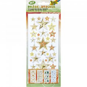 Set Foil Embossed Stickers CHRISTMAS