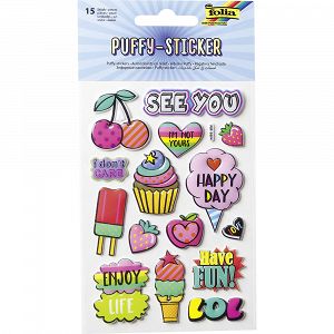 Σετ 15 Αυτοκόλλητα Puffy Stickers, 10.5X16εκ HAPPY DAY