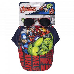 Set Kids Cap Μ 53cm [6/9y] & Sunglasses MARVEL Avengers