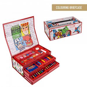 Colouring Stationery Set Briefcase 42pcs MARVEL