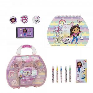 Colouring Stationery Set Briefcase 11pcs GABBY´S DOLLHOUSE