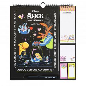 Wall Calendar/Planner 2024/2025 30X34cm DISNEY Alice in Wonderland