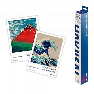 Set of 2 Mini Posters 38Χ52cm HOKUSAI