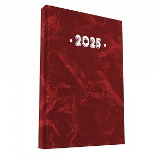 Daily Calendar PVC ΠΗΓΑΣΟΣ 2025 17Χ24 Marble Burgundy