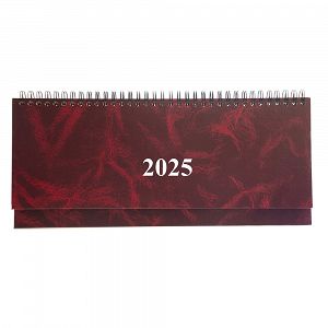 Weekly Planner 2025 30Χ13 Spiral Marble Burgundy