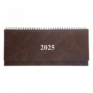 Weekly Planner 2025 30Χ13 Spiral Marble Brown