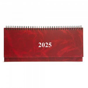 Weekly Planner 2025 30Χ13 Spiral Marble Red