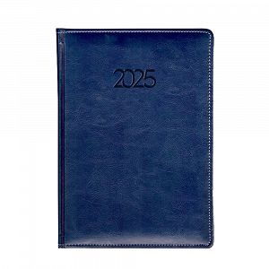 Daily Calendar Binded Indexed PU 2025 15Χ21 Blue