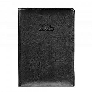 Daily Calendar Binded Indexed PU 2025 17Χ24 Black