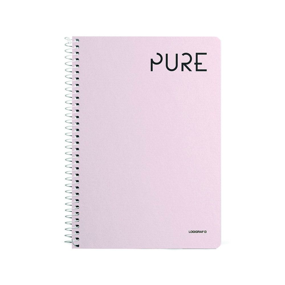 PURE Wirelock Notebook B5/17Χ25 4 Subjects 120 Sheets, in 8 colours