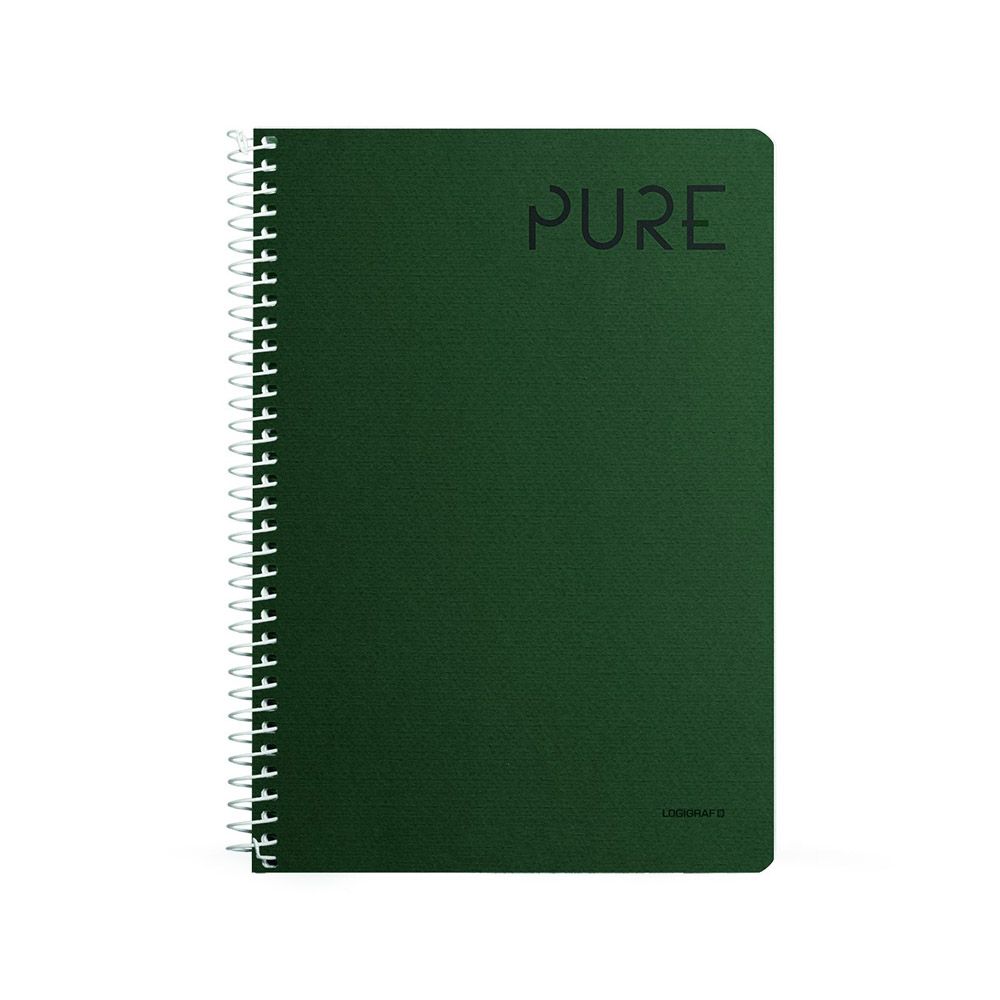 PURE Wirelock Notebook B5/17Χ25 4 Subjects 120 Sheets, in 8 colours