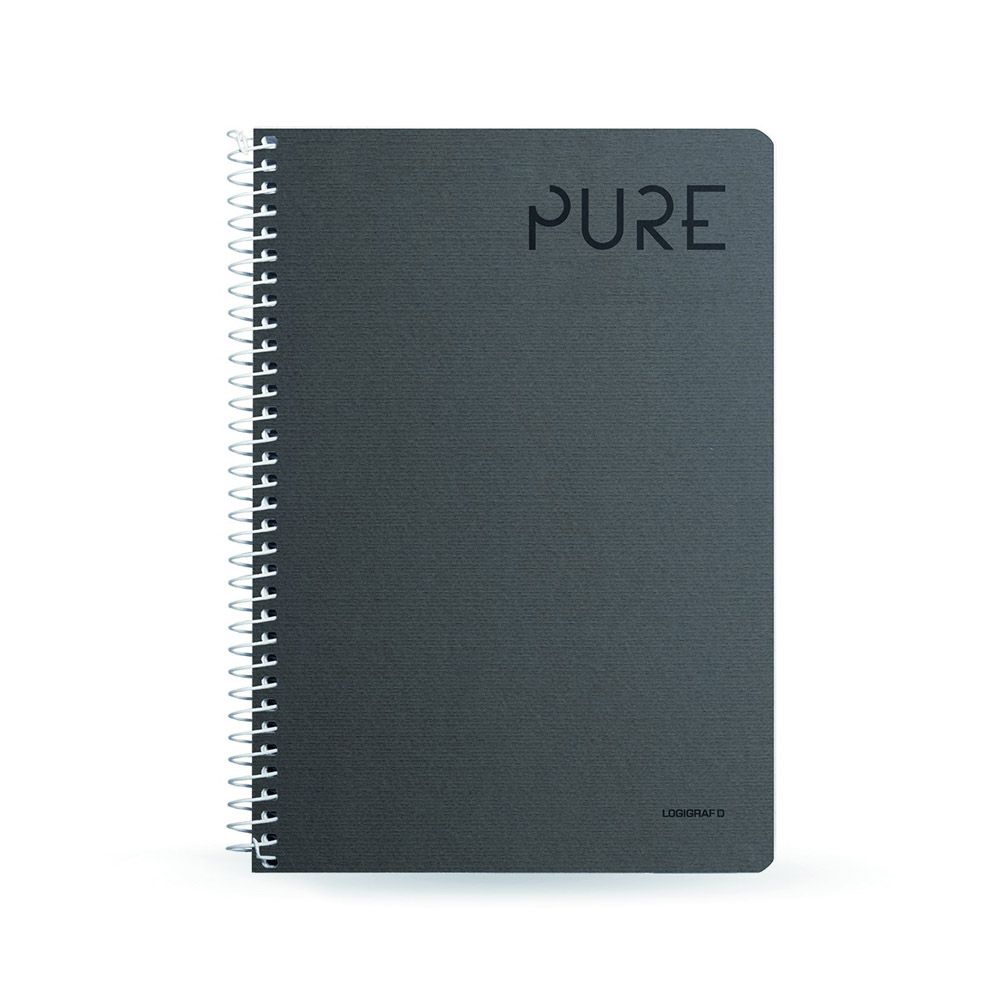 PURE Wirelock Notebook B5/17Χ25 4 Subjects 120 Sheets, in 8 colours