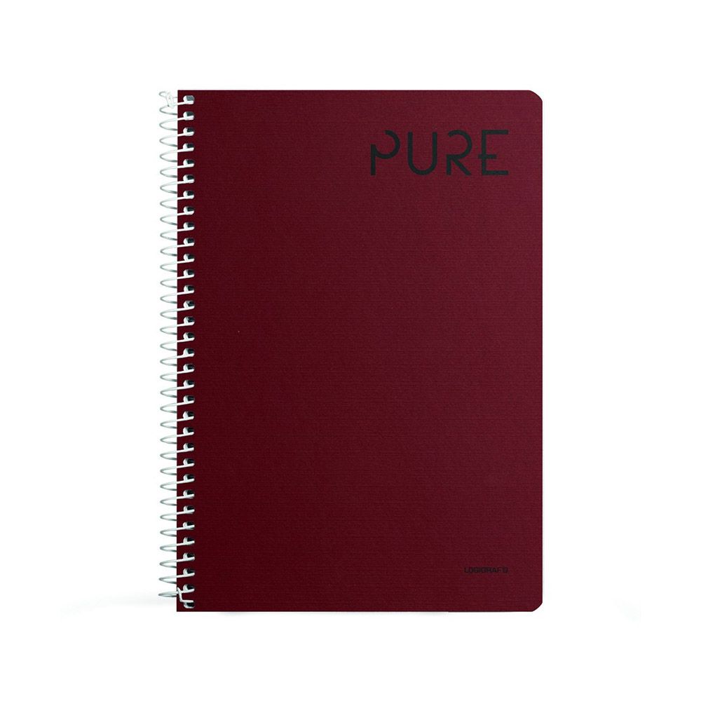 PURE Wirelock Notebook B5/17Χ25 4 Subjects 120 Sheets, in 8 colours