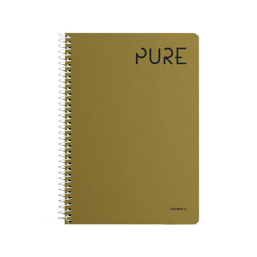 PURE Wirelock Notebook B5/17Χ25 4 Subjects 120 Sheets, in 8 colours