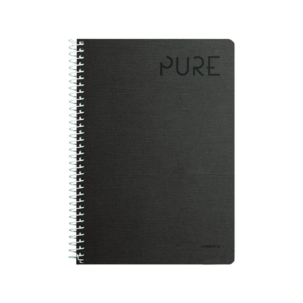 PURE Wirelock Notebook B5/17Χ25 4 Subjects 120 Sheets, in 8 colours