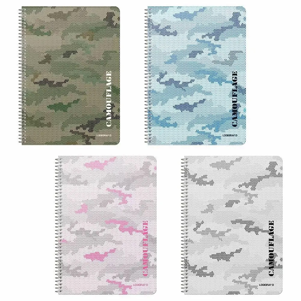 Notebook with Wirelock CAMOUFLAGE Light Blue, 6 variations