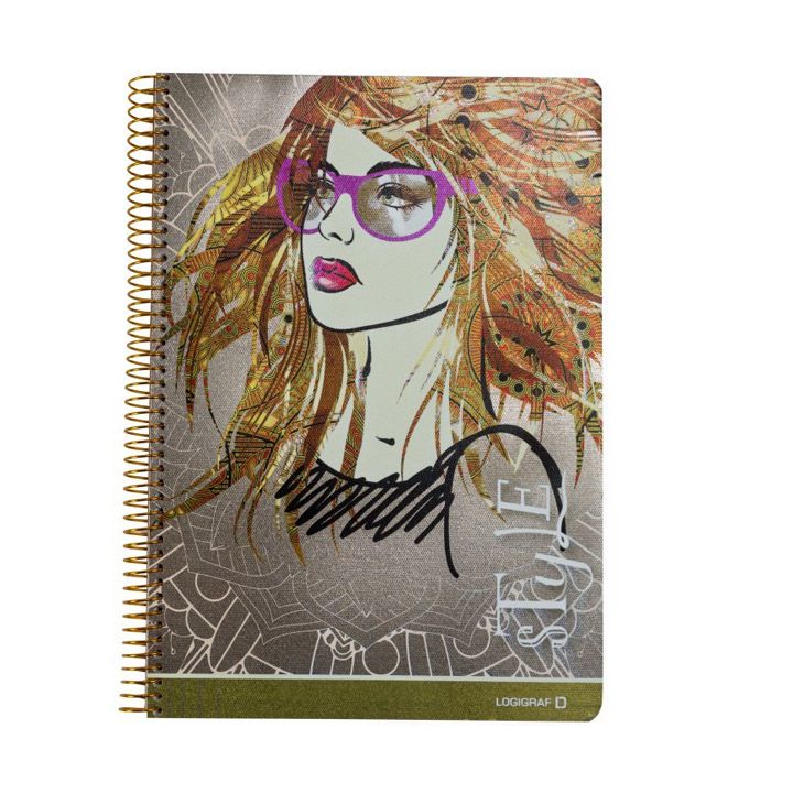 STYLE Wirelock Notebook B5/17Χ25 3 Subjects 90 Sheets, 4 covers