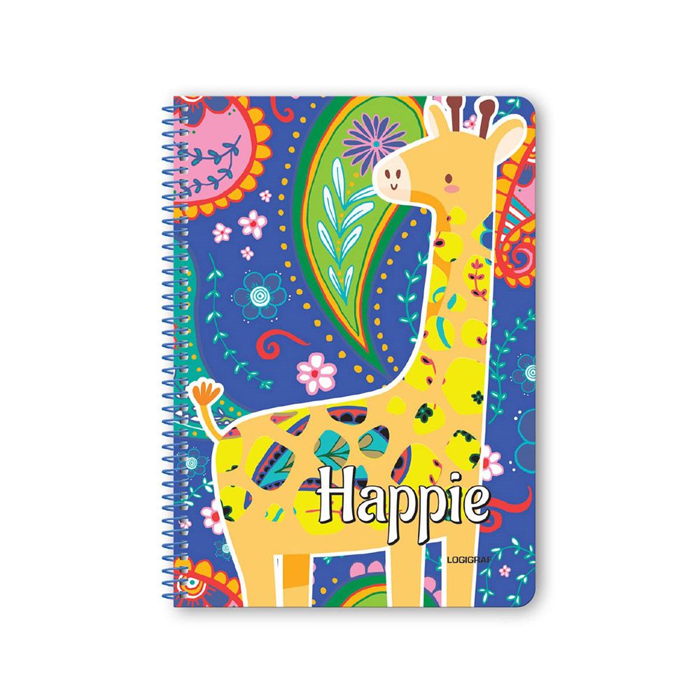 HAPPIE Wirelock Notebook B5/17Χ25 1 Subject 40 Sheets 15pcs