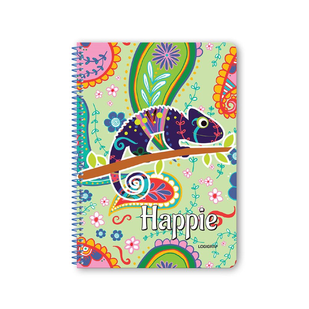 HAPPIE Wirelock Notebook B5/17Χ25 1 Subject 40 Sheets 15pcs