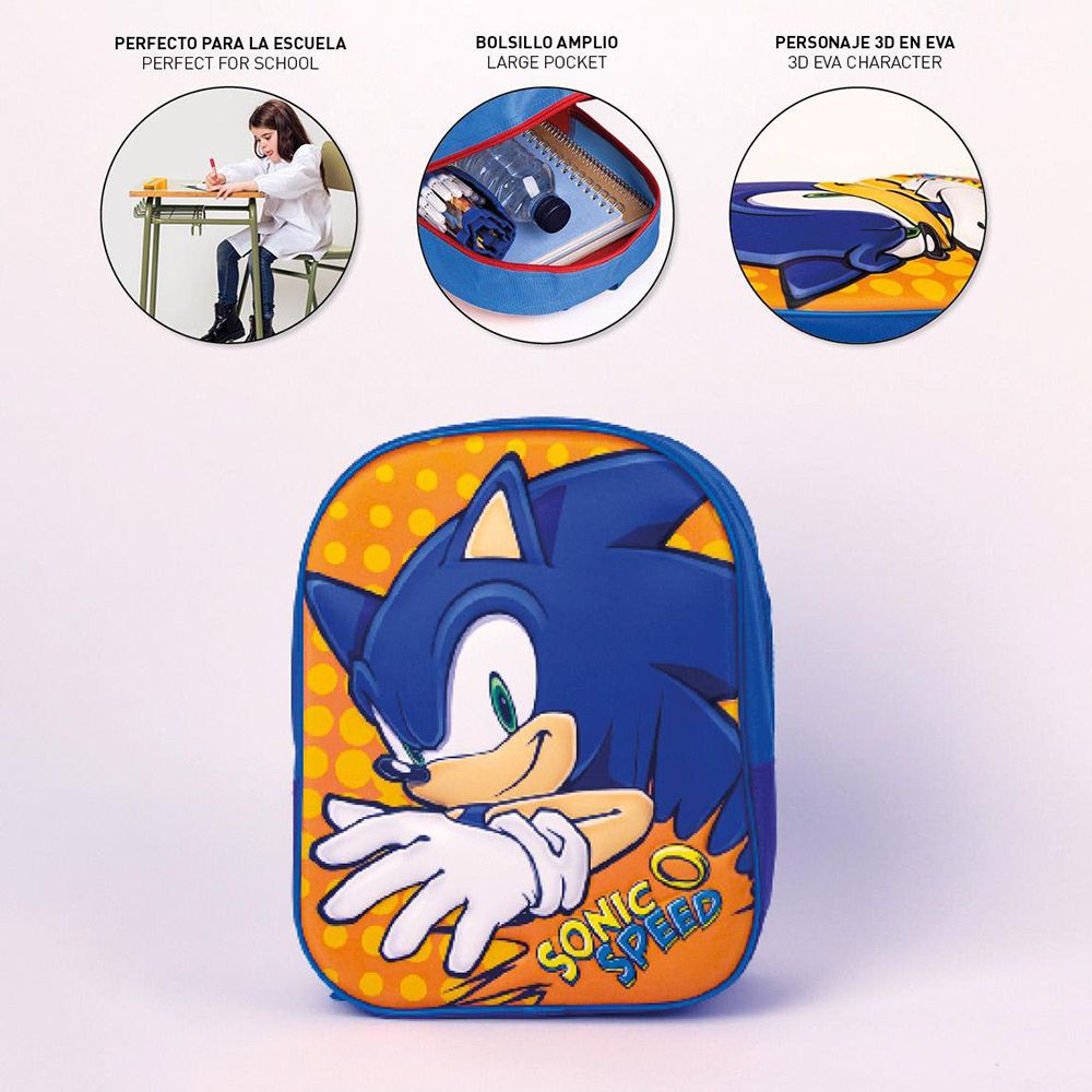 Παιδική Τσάντα Πλάτης 3D Στιτς SONIC THE HEDGEHOG