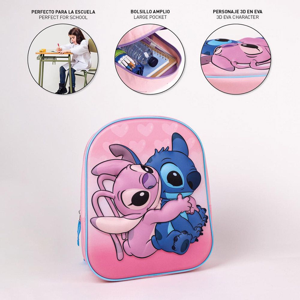 Kids Backpack 3D DISNEY Lilo & Stitch - Stitch & Angel