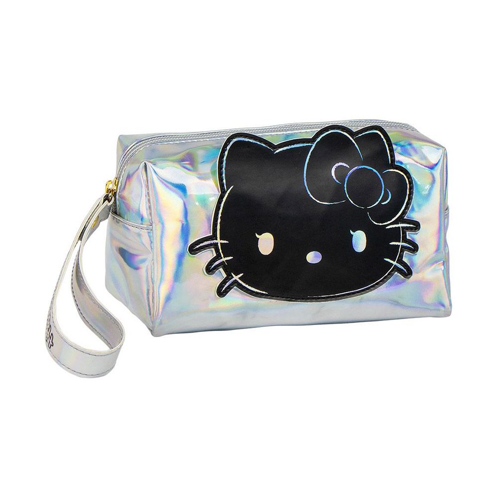 Silver Iridescent PU Toiletry Bag HELLO KITTY