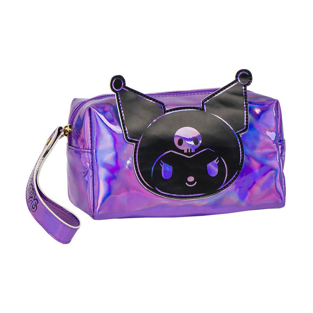 Purple Iridescent PU Toiletry Bag HELLO KITTY Kuromi