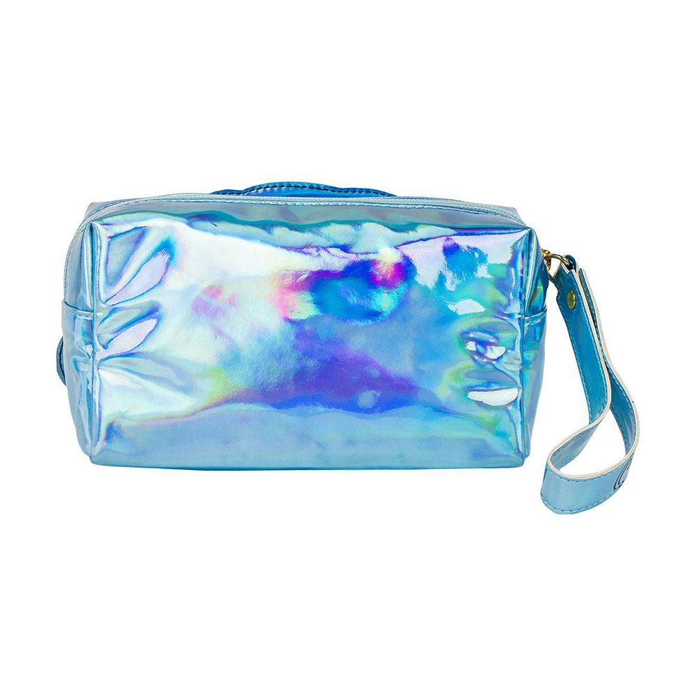 Light Blue Iridescent PU Toiletry Bag HELLO KITTY Cinnamon