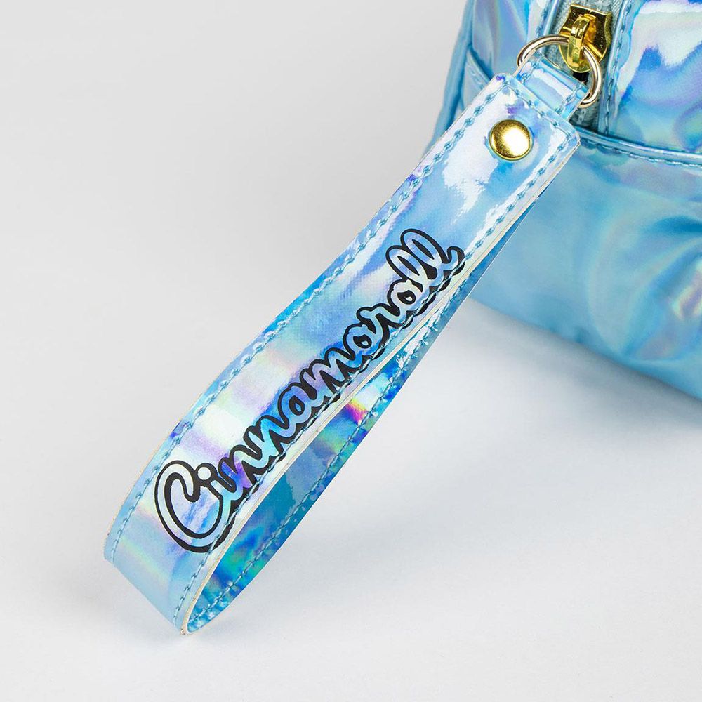 Light Blue Iridescent PU Toiletry Bag HELLO KITTY Cinnamon