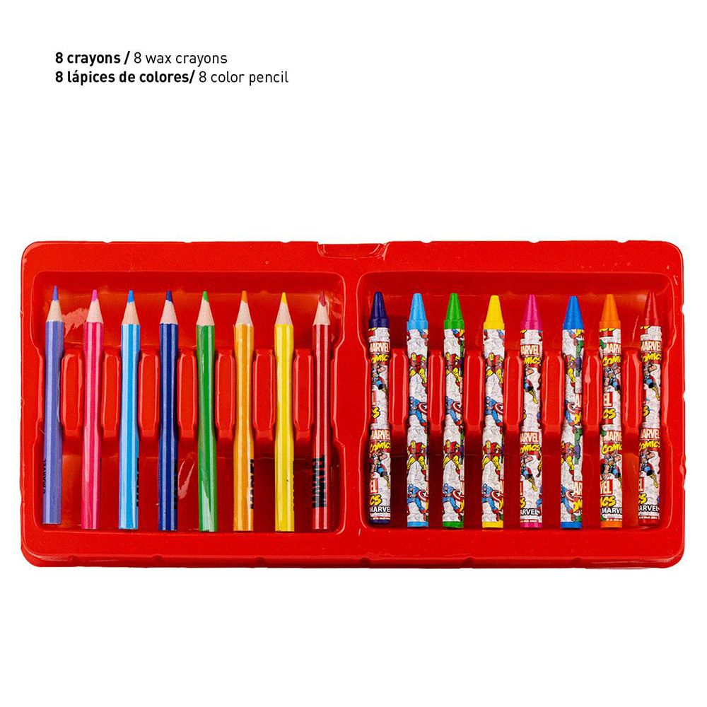 Colouring Stationery Set Briefcase 42pcs MARVEL