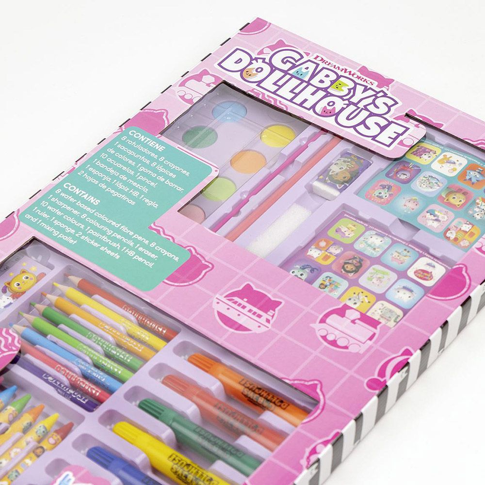 Colouring Stationery Set Briefcase 43pcs GABBY´S DOLLHOUSE