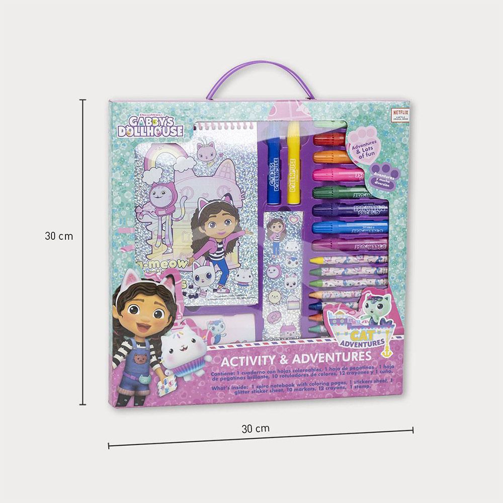 Colouring Stationery Set Box 26pcs GABBY´S DOLLHOUSE