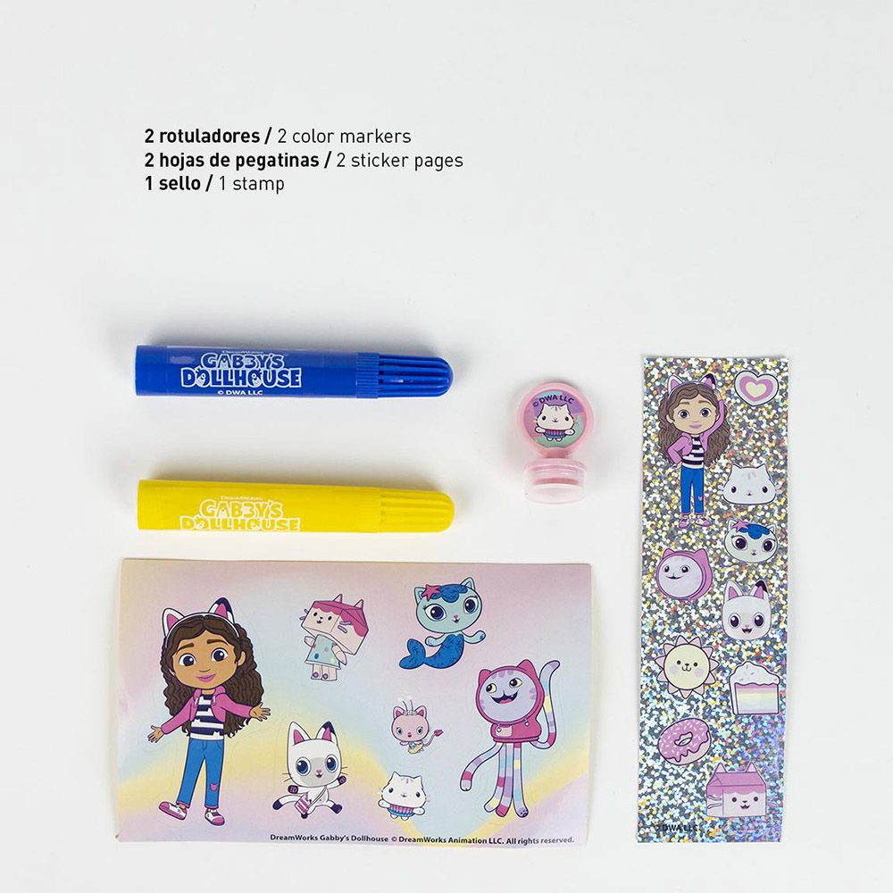 Colouring Stationery Set Box 26pcs GABBY´S DOLLHOUSE