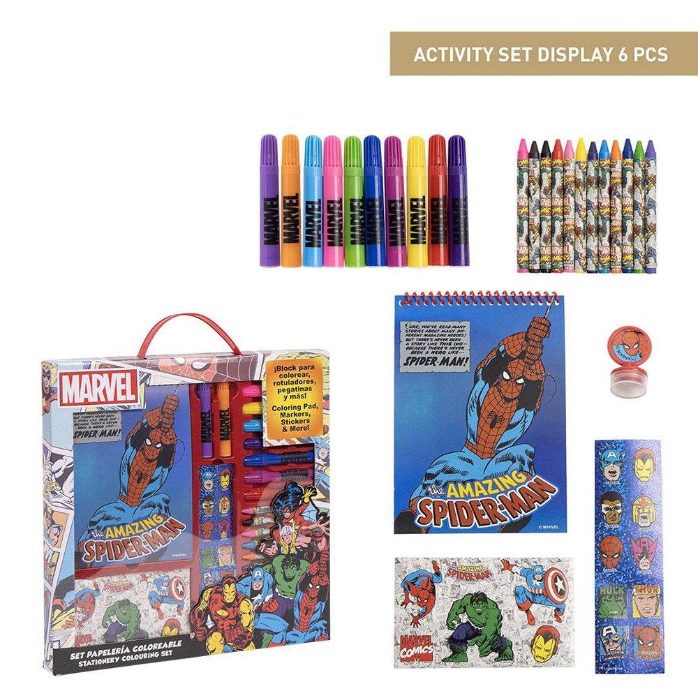 Colouring Stationery Set Box 26pcs MARVEL