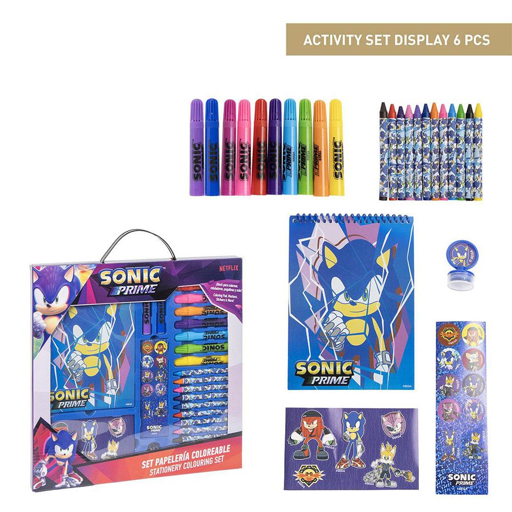 Colouring Stationery Set Box 26pcs SONIC PRIME