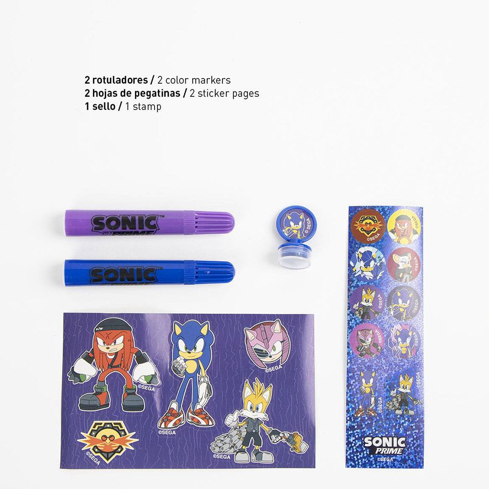 Colouring Stationery Set Box 26pcs SONIC PRIME