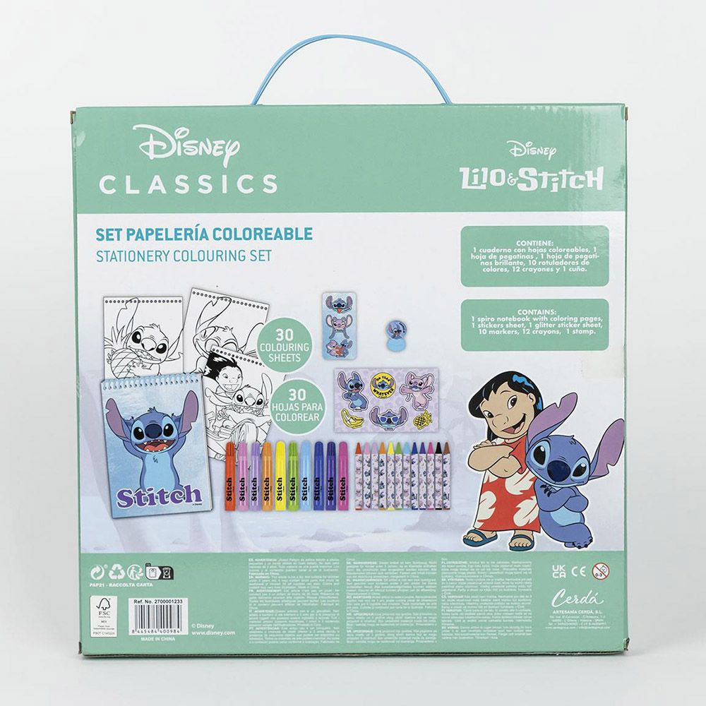 Colouring Stationery Set Box 26pcs DISNEY Lilo & Stitch