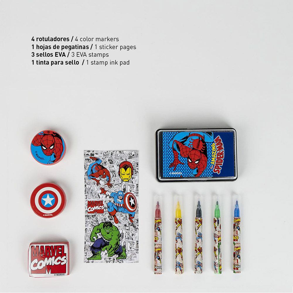 Colouring Stationery Set Briefcase 11pcs MARVEL