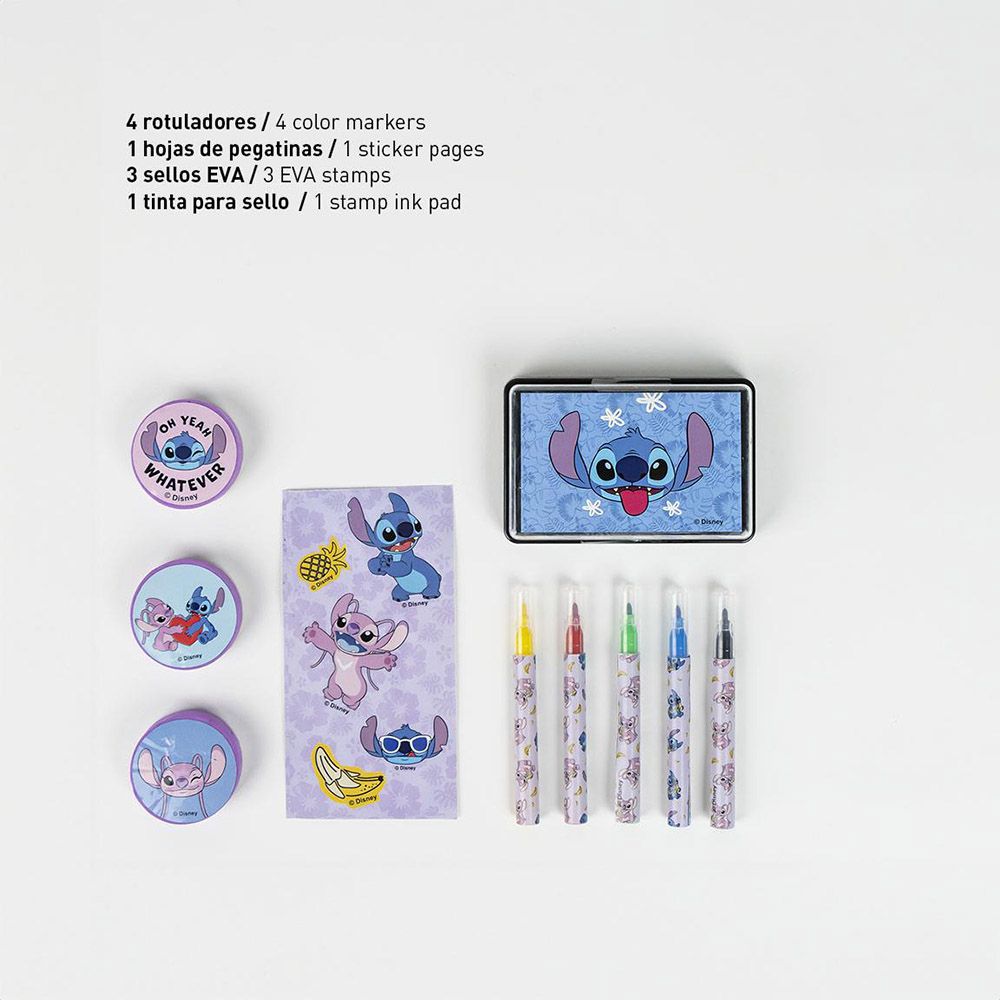 Colouring Stationery Set Briefcase 11pcs DISNEY Lilo & Stitch