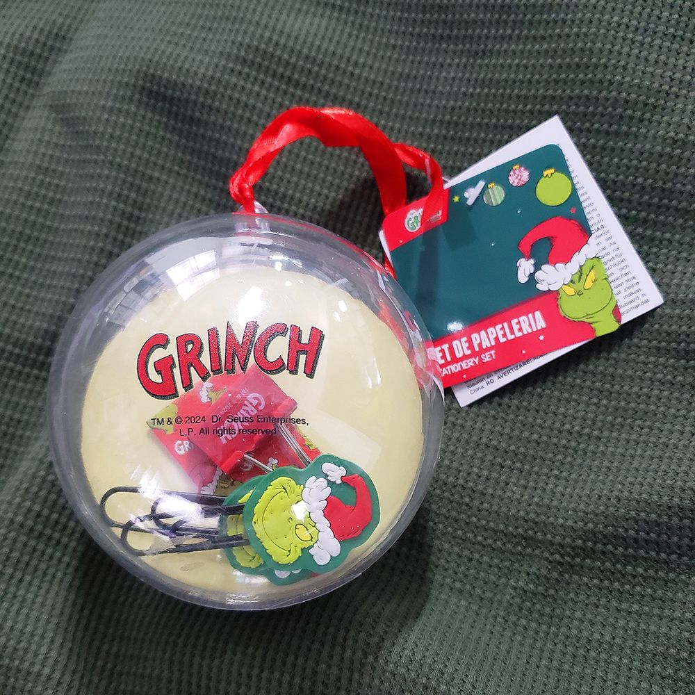 Christmas Ball with Stationery Gift-set GRINCH