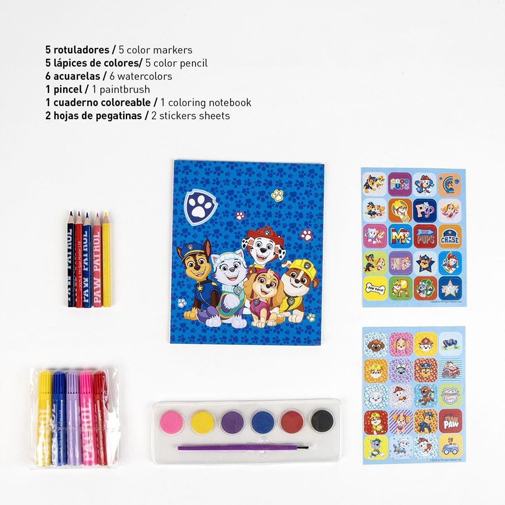 Backpack with Colouring Stationery Set of 20pcs PAW PATROL