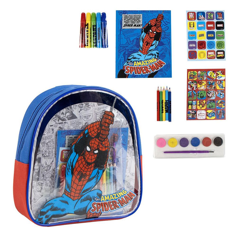 Backpack with Colouring Stationery Set of 20pcs MARVEL Avengers