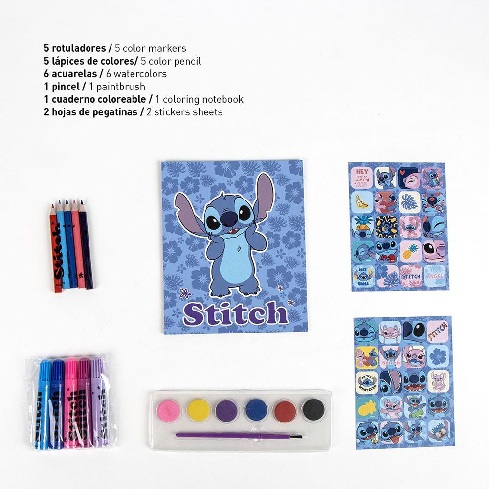 Backpack with Colouring Stationery Set of 20pcs DISNEY Lilo & Stitch