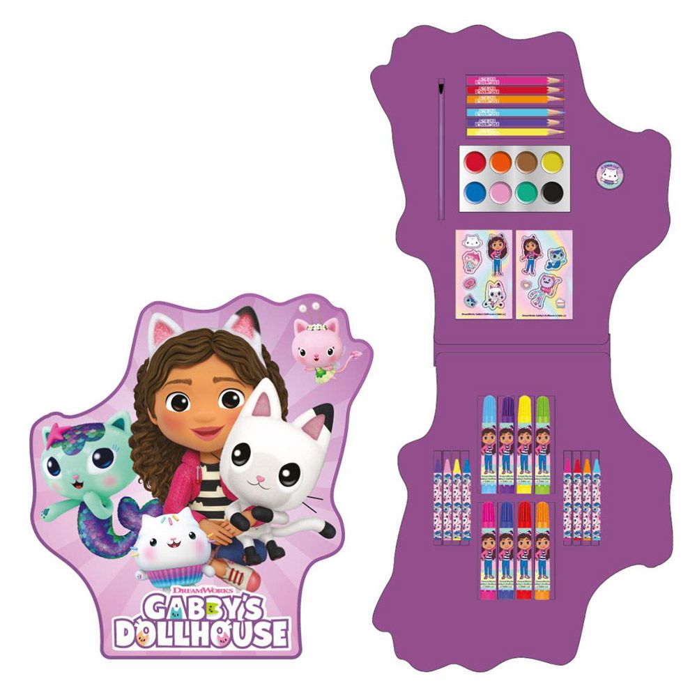 Colouring Stationery Set of 34pcs GABBY´S DOLLHOUSE