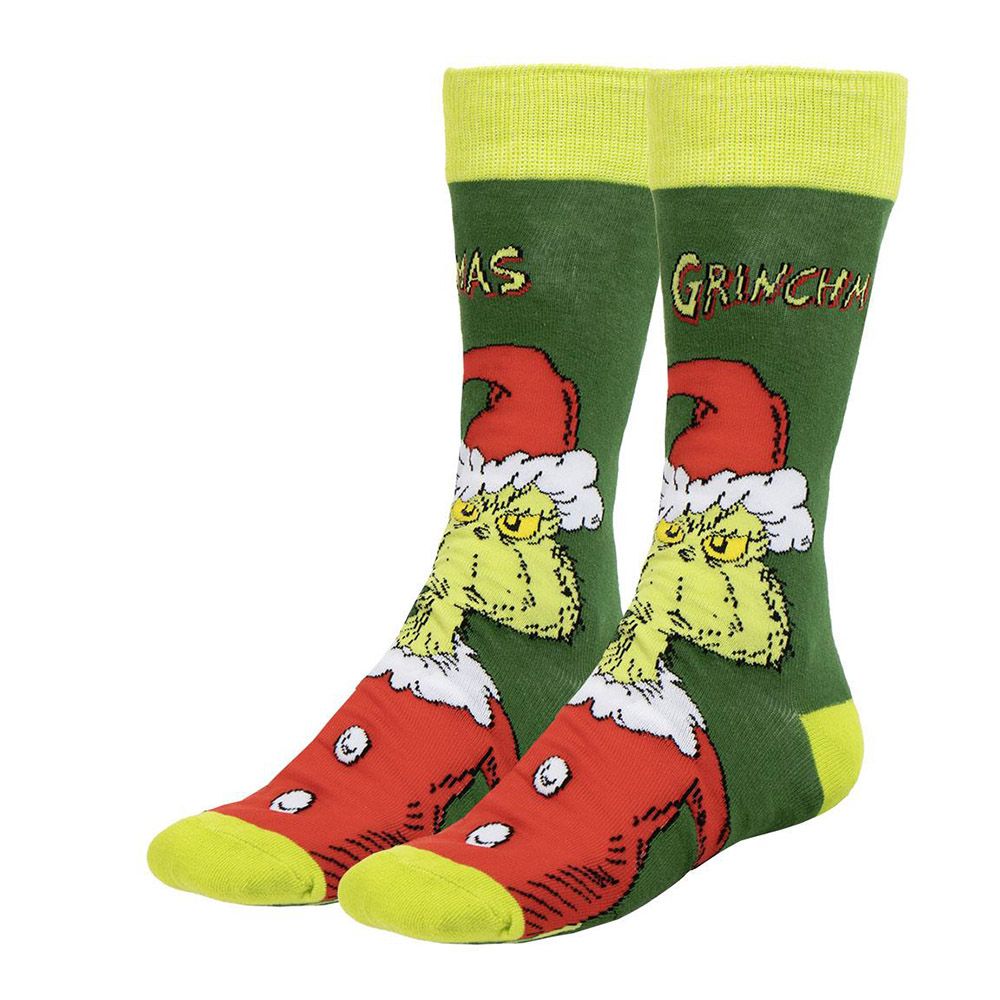 Mixed Cotton Socks GRINCH One Size 38/45 (3-pairs box)