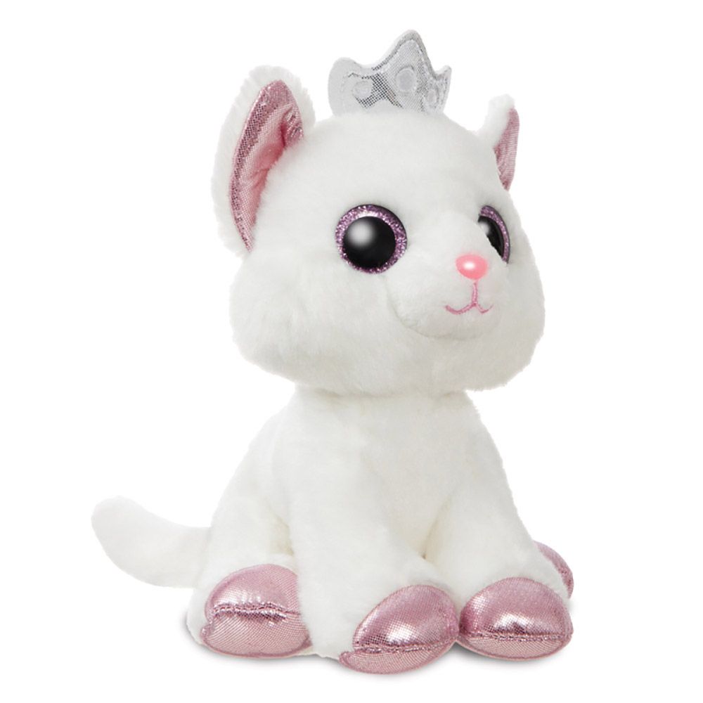 SPARKLE TALES Duchess White Cat W/Crown 18cm/7ιν