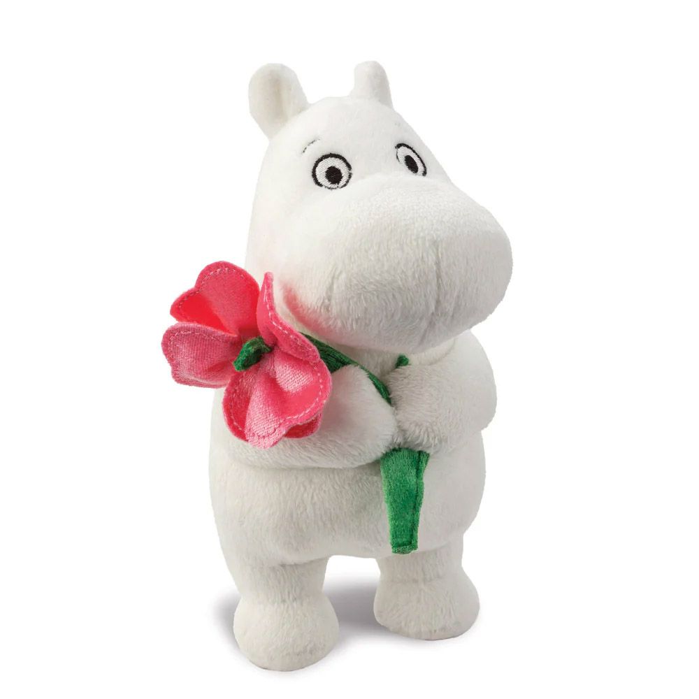 Soft Toy 17cm MOOMIN Standing with Pink Flower