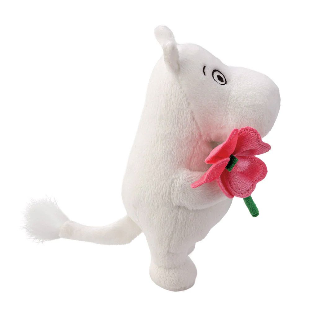 Soft Toy 17cm MOOMIN Standing with Pink Flower