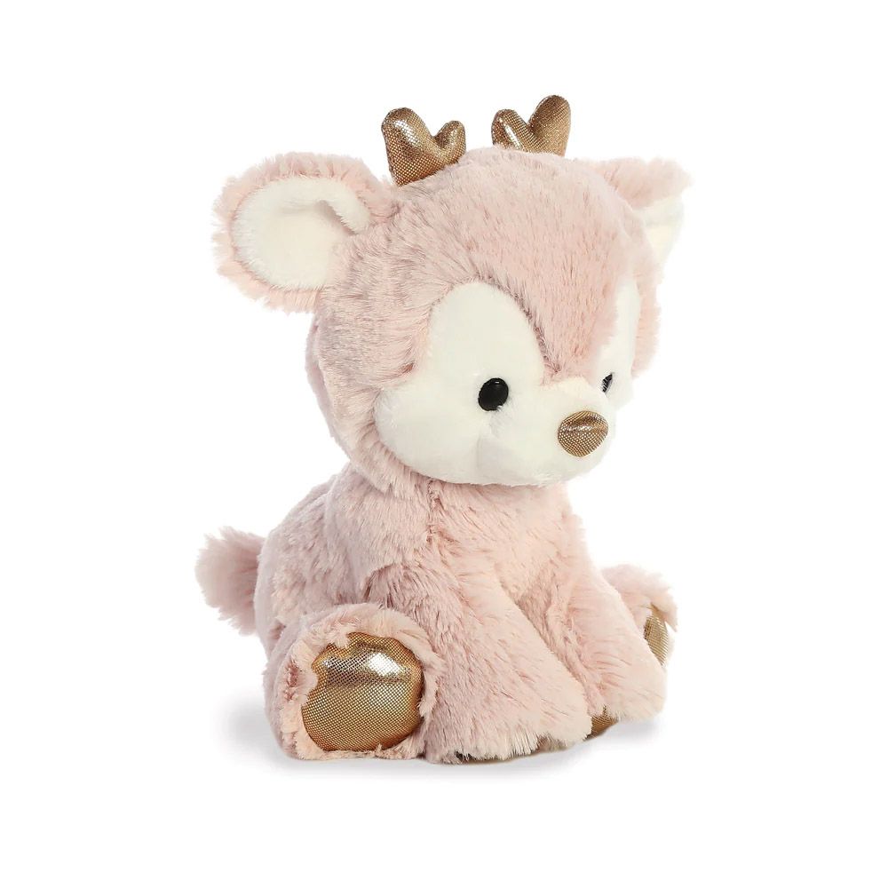 Λούτρινο Ροζ Τάρανδος 15εκ GLITZY TOTS Pink Reindeer